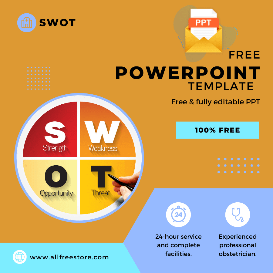 You are currently viewing 100% Free SWOT PowerPoint(PPT) Templates with editable slide designs, high resolution, and no copyright issues 01
