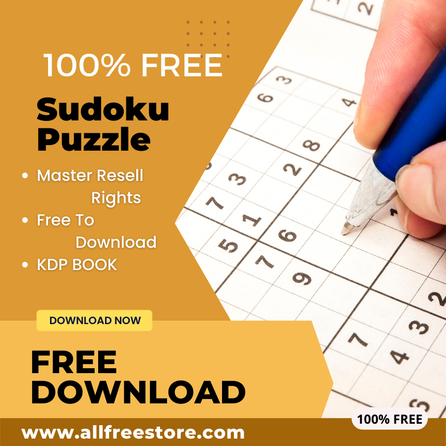 You are currently viewing 100% Free to Download Sudoku Book with  Master Resell Rights. You can sell these Sudoku Book as you want or offer them for free to anyone