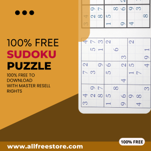 Read more about the article 100% Free to Download Sudoku Book with  Master Resell Rights. You can sell these Sudoku Book as you want or offer them for free to anyone