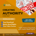 Get financial peace- with the “Creating Authority Content”- a video course that is 100% free and filled with ideas for earnings. As we all know that the lack of money is the root of all evil