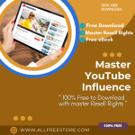 100% Free to Download eBook “Master YouTube Influence” with Master Resell will increase your income, fast-track your success online, and you will earn recurring money