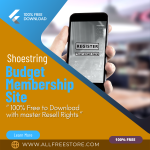 Get financial peace- with the “Shoestring Budget Membership Site”- a video course that is 100% free and filled with ideas for earnings. As we all know that the lack of money is the root of all evil