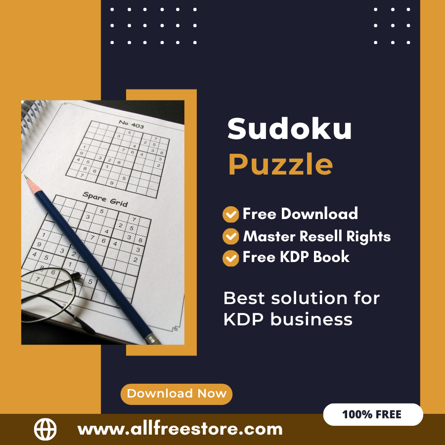 You are currently viewing Profit from Amazon KDP: A Beginner’s Guide to Publishing a Sudoku Puzzle Book with 100% Free to Download With Master Resell Rights