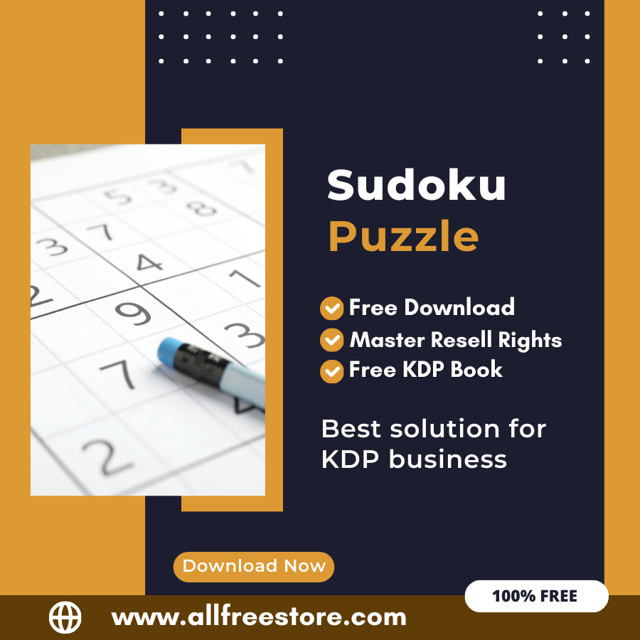 You are currently viewing Maximize Your Earnings with Amazon KDP: A Guide to Publishing a Sudoku Puzzle Book with 100% Free to Download With Master Resell Rights