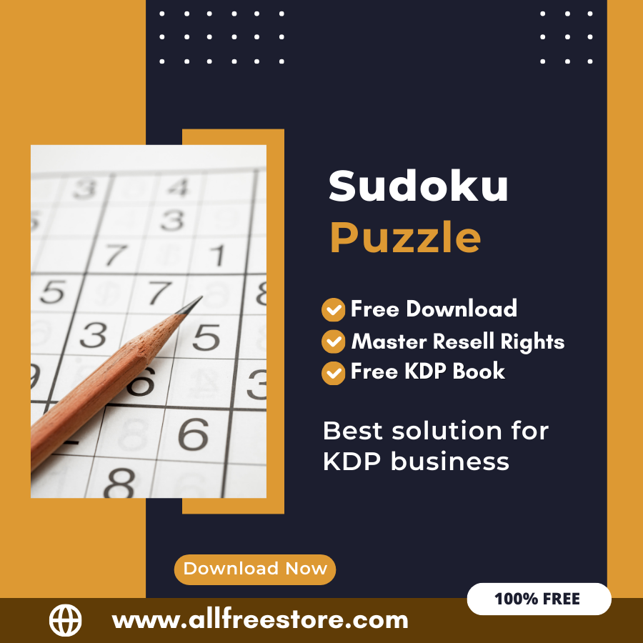 You are currently viewing Maximize Your Earnings with Amazon KDP: A Step-by-Step Guide to Publishing a Sudoku Puzzle Book with 100% Free to Download With Master Resell Rights
