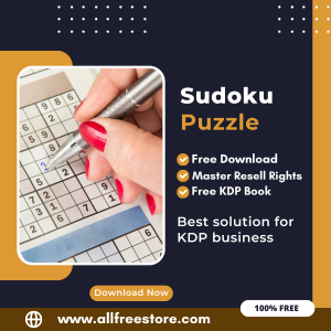 Read more about the article 100% Free Sudoku Puzzle Book with Master Resell Rights. You can sell this Puzzle Book on Amazon KDP and Earn 100% Profit from that, Become a millionaire after selling this book