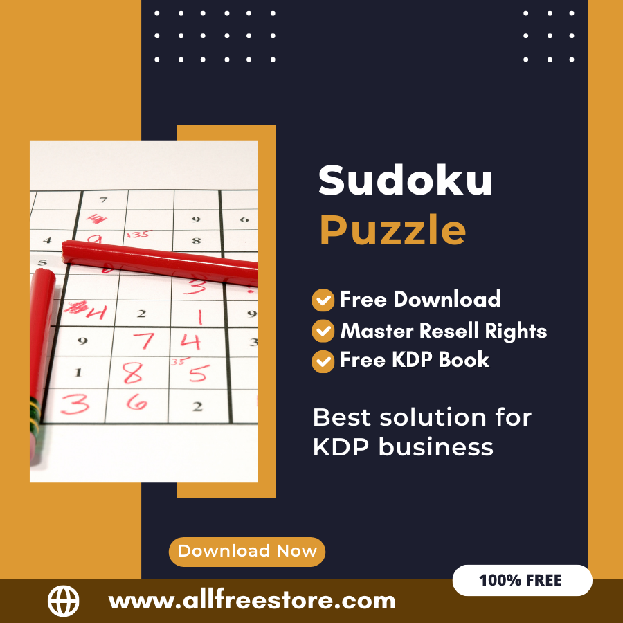 You are currently viewing Maximize Your Earnings with Amazon KDP: A Step-by-Step Guide to Publishing a Sudoku Puzzle Book with 100% Free to Download With Master Resell Rights