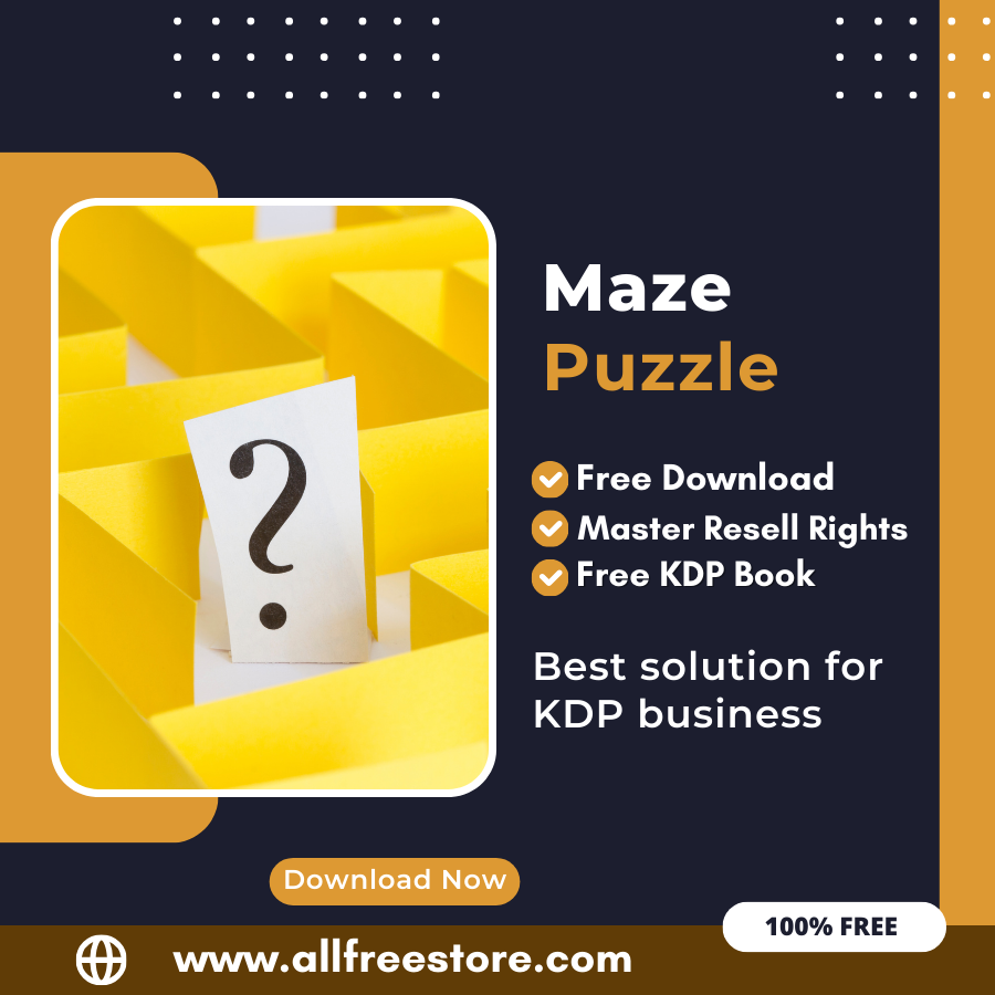 You are currently viewing 100% Free to Download Maze Puzzle Book With Master Resell Rights, Earn Money By Selling this on Amazon KDP Portal
