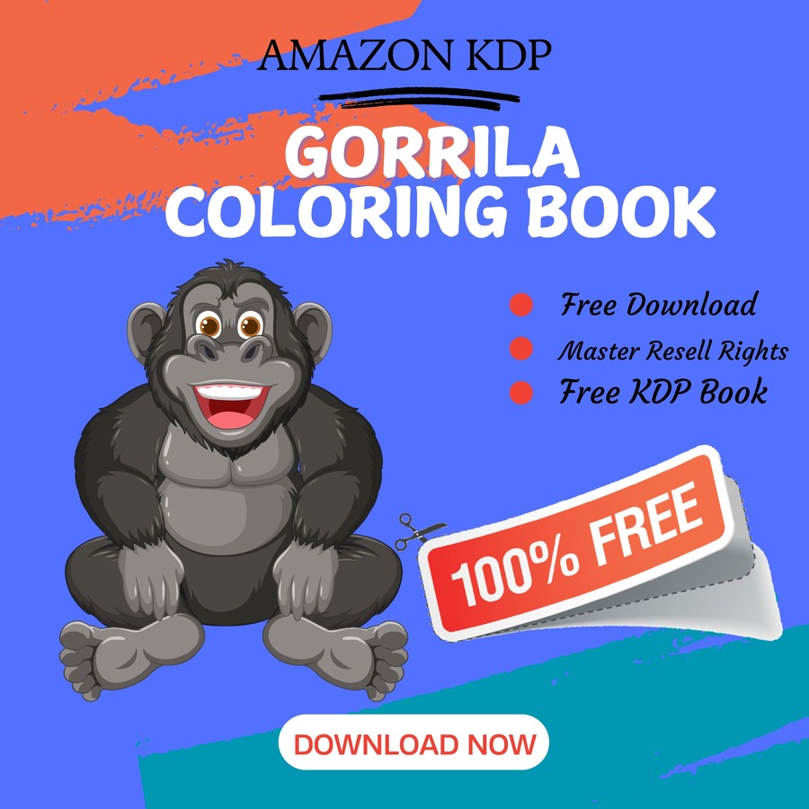 You are currently viewing 100% Free to download  Gorillas COLORING BOOK with master resell rights. You can sell these COLORING BOOK as you want or offer them for free to anyone