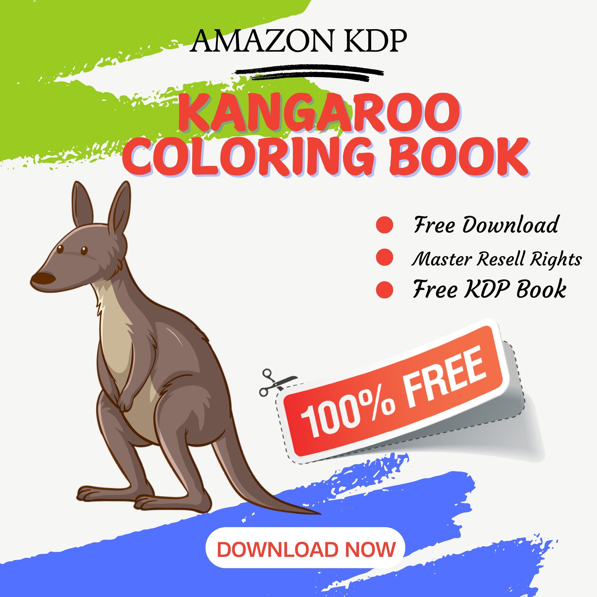 You are currently viewing 100% Free to download Kangaroo COLORING BOOK with master resell rights. You can sell these COLORING BOOK as you want or offer them for free to anyone