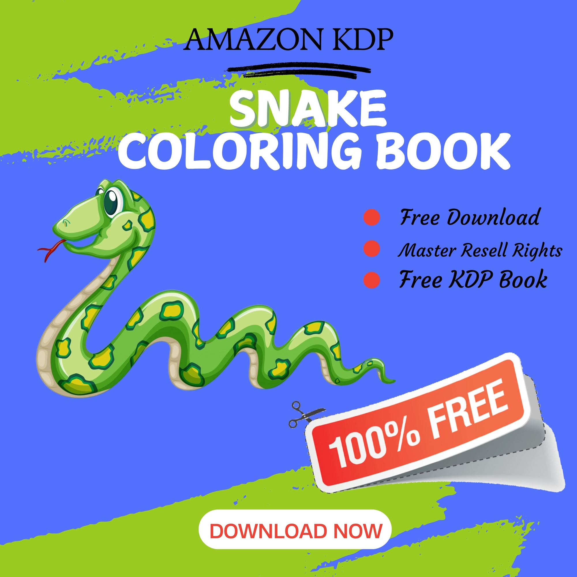 You are currently viewing 100% Free to download  Snake COLORING BOOK with master resell rights. You can sell these COLORING BOOK as you want or offer them for free to anyone